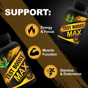 Private Label Test Boost Max Capsules Natural Herbal Vegtarian Capsule Supports Energy Focus Muscle Function Dietary <b>Supplement</b> - Product Image 6