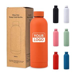 Bouteille d'eau personnalisée de 500 ml en acier inoxydable à double paroi, isotherme, cadeaux pour maman, Botellas De Agua Tomatodos, bouteilles d'eau - Product Image 1