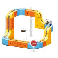 Set de Bloques de Construcción Magnéticos Versátiles, Juguete de Ensamblaje Creativo DIY, Kit de Pista de Tren 3D, Juguetes Educativos para Niños
