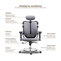 Chaise de bureau pivotante ergonomique moderne en tissu avec accoudoirs réglables et roulettes pour la maison, le bureau et l'hôtel