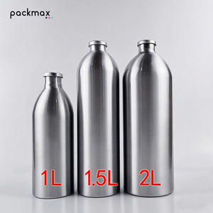 Venta al por mayor de fábrica de botellas de aluminio de 1 litro para cerveza artesanal, botellas de aluminio con logo personalizado, botellas de aluminio para cerveza de barril sin tapas para rellenar. - Product Image 5