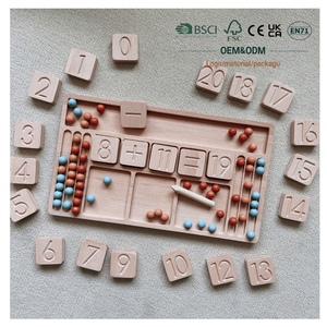 Juguetes Montessori JET OEM, Bloques de Construcción de Madera con Números para Operaciones Matemáticas, Material Didáctico, Juguetes Educativos de Madera de Haya - Product Image 1