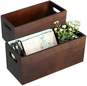 JUNJI scatole portaoggetti aperte in legno contenitori per posta contenitori per lettere scatola piccola per casse di legno