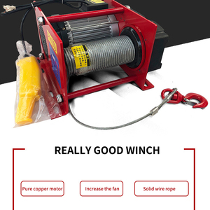 ZHUGAO PA1000 12V電動ウインチモーター 100kg積載量 12M/分揚程速度 スチールワイヤーロープスリング 建材店向け - Product Image 2