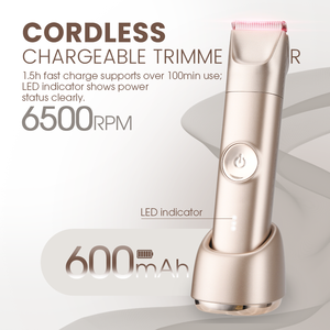 Rasoio Elettrico Professionale PRITECH per Zona Bikini, Strumento Ricaricabile per Rimozione <span class=keywords><strong>Peli</strong></span> Corporei, Rasoio Elettrico Femminile per Naso e <span class=keywords><strong>Gambe</strong></span> - Product Image 2