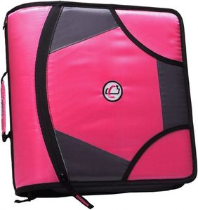 <b>Case</b>-it Higher Quality Sized Zip Tab 4-Inch 3 D-Ring Zipper Binder with 5-Tab <b>File</b> Folder, Red, D-186-RED - Product Image 3