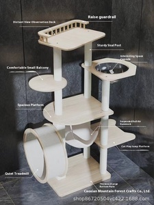 Arbre à chat style tapis roulant de luxe léger Capsule spatiale en bois <span class=keywords><strong>Tour</strong></span> pour chat avec lit intégré Grande <span class=keywords><strong>tour</strong></span> pour chat Plate-forme de saut - Product Image 2