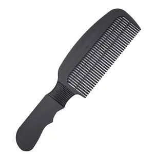 Pente de cabelo liso preto de alta qualidade para salão de cabeleireiro, pente antiestático de fibra de carbono para corte de cabelo de barbeiro