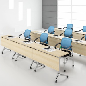 MOQ 50 Modern Portable Office <b>Table</b> Wooden Foldable Training & Meeting <b>Desk</b> for Schools & Hospitals Factory Direct - Product Image 5