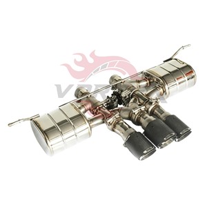 ท่อไอเสียสแตนเลสสตีล SS304 แบบ Vortex High Flow สำหรับ Porsche Cayenne พร้อมวาล์วควบคุมคาร์บอนสามทางตรงกลางแบบ Catback - Product Image 4