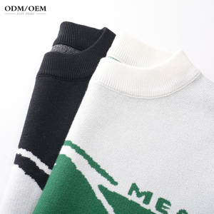 Suéter Personalizado OEM de Manga Larga, Suéter de Punto de Algodón, Cuello Redondo, Jacquard, para Hombre - Product Image 6