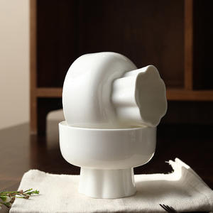 طقم أوعية سيراميك مخصص للسلطة والتقديم والخلط والآيس كريم والرامن والفواكه والحلويات باللون الأبيض - Product Image 4