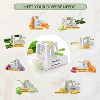 Smile Mom B435-A Multifunctionele Groentespiralizer Veilige Snijder Ecologisch RVS LFGB Gecertificeerd Aangepaste Kleur