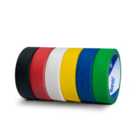 Ruban adhésif en papier crépon imperméable et résistant, largeur 36 mm, pour peinture au pistolet en extérieur et travaux de construction