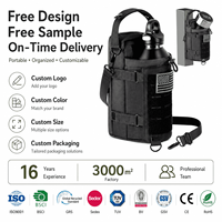 Pochette magnétique robuste pour salle de sport, porte-bouteille MOLLE avec aimants de qualité industrielle pour supports de fitness