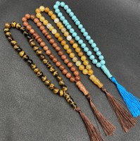 Vente chaude Religieux Tasbih Prière Bracelet Naturel Jade Pierre Musulman Islamique Chapelet Perlé Gland Bracelet Cadeau