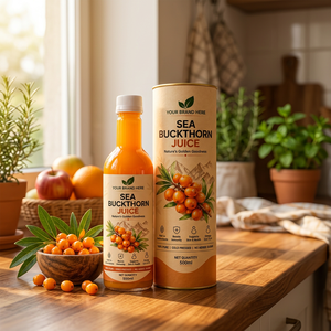Jus d'argousier premium 500ml, boisson naturelle pure aux baies, extrait de fruits de l'Himalaya, OEM ODM, jus d'argousier de l'Himalaya 500 - Product Image 1
