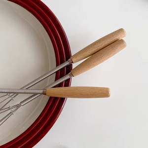 Stainless Steel Egg Beater With Wooden Handle Manual Whisk For Home Baking Tools - Product Image 2