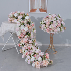 Nuova Sfera di Fiori Artificiali Rosa per Decorazione <span class=keywords><strong>Tavolo</strong></span> Principale Matrimonio, Fiori da <span class=keywords><strong>Tavolo</strong></span>, Sfondi e Archi - Product Image 5