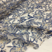 Tissu de mariée de mariage indien broderie paillettes tissu de dentelle ivoire avec paillettes tissu de dentelle de broderie paillettes ivoire