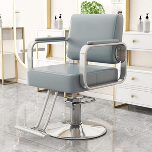 Sillón de Peluquería de Alta Gama, Giratorio y con Elevación, Silla de Barbero de Acero Inoxidable - Product Image 3
