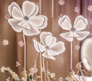 LANJO - Tira de Luces LED Románticas, Elegantes y Modernas de Acero Inoxidable con Forma de Flor de Peonía, Luces Decorativas para Bodas, Uso en Interiores y Exteriores - Product Image 5