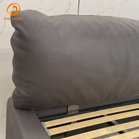 Cadre de lit en cuir luxueux moderne ensemble de meubles de chambre lit king size classique de luxe