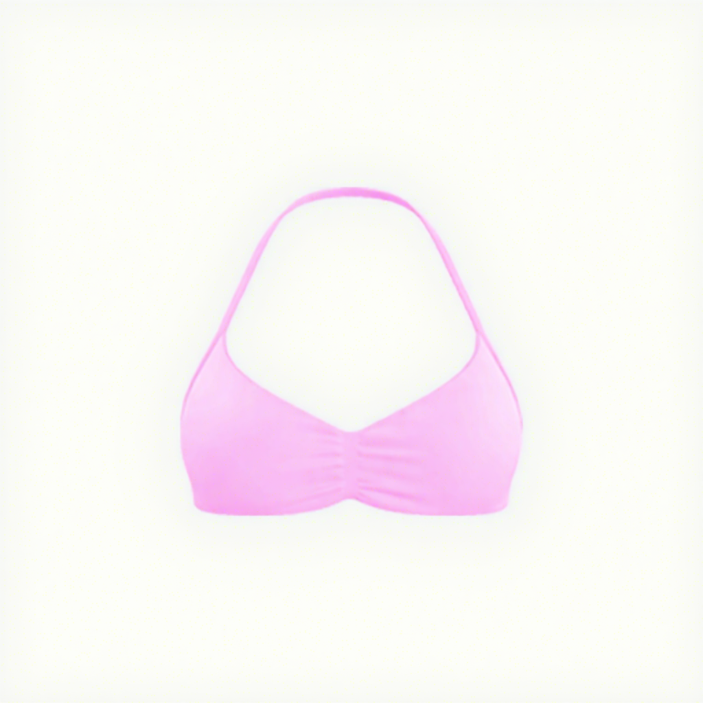 Soutien-gorge rose à col en V