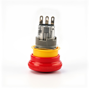 Botón pulsador de parada de emergencia metálico IP65 con retención para uso en paneles de control de torres de refrigeración - Product Image 4