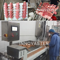 Machine à enfiler les brochettes de poulet en acier inoxydable, machine à fabriquer des brochettes de viande