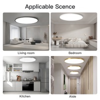Plafonnier LED d'Intérieur Étanche 36W 45W, Moderne Circulaire Ultra-Fin, Facile à Installer, Luminosité pour Salon