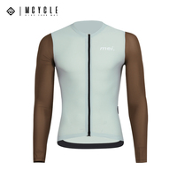 Camiseta de Ciclismo Reflectante con Estampado Mcycle, Protección UV, Secado Rápido, Transpirable, Manga Larga, Unisex, Ropa Deportiva