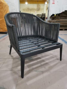 Silla de cuerda tejida resistente al agua para exteriores, silla moderna y duradera para Patio, <span class=keywords><strong>restaurante</strong></span> y jardín - Product Image 4