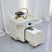 Bac à shampoing mobile pour thérapie capillaire 60L avec réservoir d'eau intégré, chauffage à température constante, spa capillaire sans tuyau d'eau pour salon de beauté