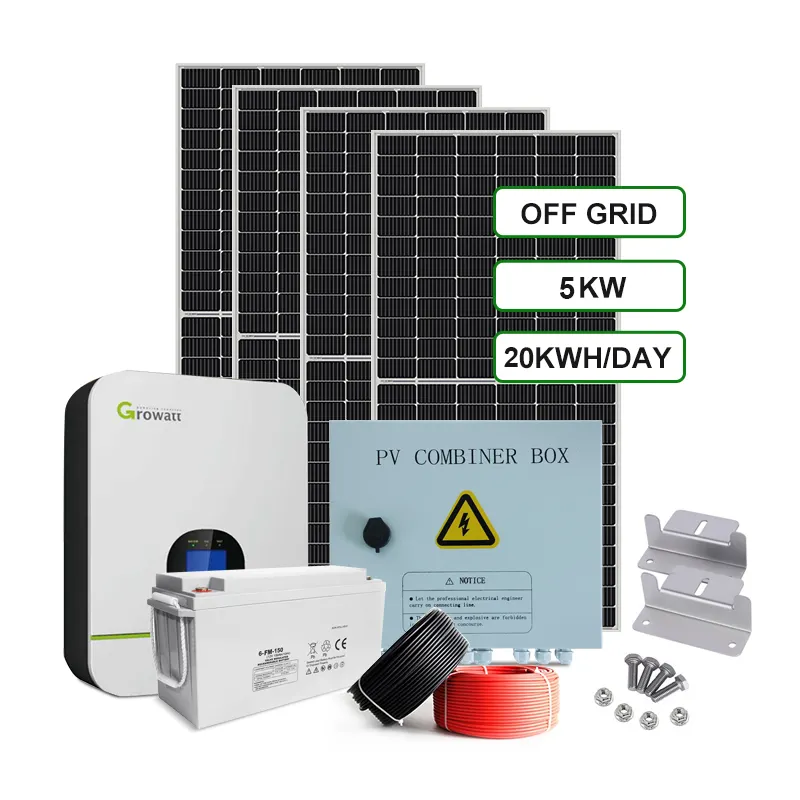 Complete PV Solar Set 1kw 5kw 10KW 5000W 10000W Solar Power System Kit with Off Grid Inverters