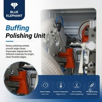 Machine industrielle automatique de chantournage pour panneaux à base de bois avec dispositif de cuisson pour portes d'armoires en MDF
