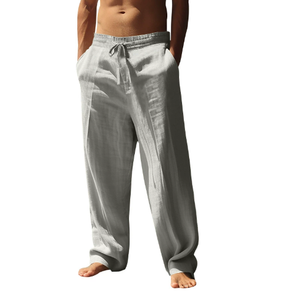 Pantalones Largos de Lino y Algodón Transpirables para Hombre, Talla Grande, Casuales, Deportivos, Rectos - Product Image 2