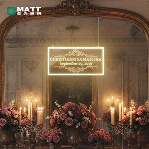 Letrero de Neón Personalizado para Boda con Diseño Gratuito, Nombres y Fecha Personalizados, Letrero LED con Marco Floral, Decoración de Luces Colgantes, Decoración de Pared - Product Image 1