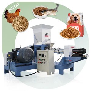 ญี่ปุ่นเม็ดคู่สกรู Extruder อาหารลอยน้ํานกทําขายปลีกเครื่องอาหารไก่ไก่และปลา - Product Image 1