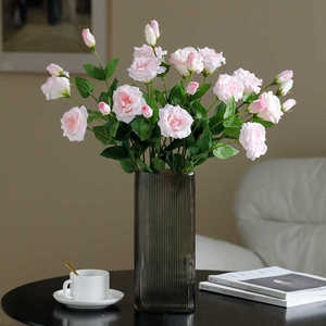 Platycodon a granel de flores artificiales de seda para decoración de Bodas de sala de estar de Hotel <span class=keywords><strong>Eustoma</strong></span> <span class=keywords><strong>Grandiflorum</strong></span> - Product Image 6