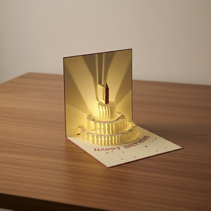 <span class=keywords><strong>Tarjeta</strong></span> <span class=keywords><strong>de</strong></span> Cumpleaños 3D Pop-Up con Música y Luces |   Barnizado Brillante |   Creativo y Personalizado |   Elegante y Minimalista |   <span class=keywords><strong>Tarjeta</strong></span> <span class=keywords><strong>de</strong></span> Felicitación para Ceremonias - Product Image 1
