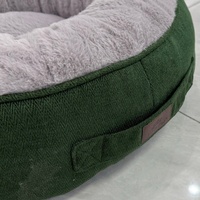 Lit pour chien ETRIP PET en forme de donut, ultra luxueux, taille moyenne, lavable, avec fond antidérapant, lits ronds pour animaux de compagnie