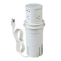 Cargador Inalámbrico, Enchufe de Corriente Emergente para Escritorio, Centro de Energía Retráctil Integrado con USB para Oficina y Sala de Conferencias