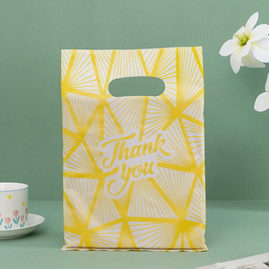 Bolsa de Mano Reutilizable Elegante HOYO con Fondo <span class=keywords><strong>Azul</strong></span>, Cinta Amarilla y Puntos Blancos, Ideal para Regalos y Fiestas - Product Image 6