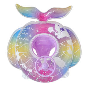 Flotador Inflable para Piscina con Asiento Infantil y Volante, Diseño de Sirena Colorida para Niños - Product Image 5