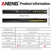 Fer à souder ANENG SL108 96W, charge rapide Type-C, écran OLED, portable, pointe T12, affichage numérique