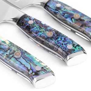 Cuchillo de Cocina de Alta Calidad con Diseño Nuevo, Acero Inoxidable de Damasco, Mango de Acrílico y Concha, Marca Keensun, 91.8g, Cuchillo <span class=keywords><strong>para</strong></span> Pelar Frutas - Product Image 2