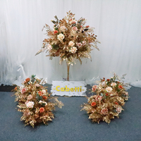 Réception florale sophistiquée sur mesure Rose artificielle hortensia bébé souffle orchidée décoration centres de table de mariage