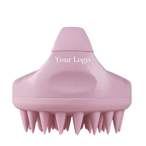 Cepillo de Masaje para Cabello Ecológico de Paja de Trigo, Cepillo Masajeador de Silicona para Cuero Cabelludo, Cepillo para Lavar el Cabello - Product Image 3