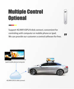 Panneaux publicitaires LED couleur pleine HD à double face P4 IP65, économie d'énergie, pour toit de voiture, affichage couleur pleine - Product Image 3